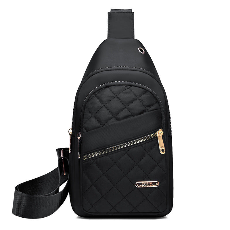 Nylon Rhombus Crossbody Chest Bag