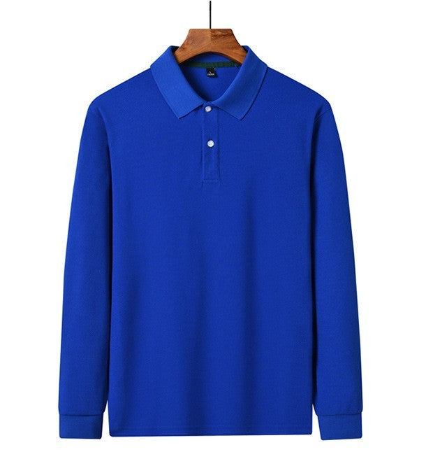 Lapel Long Sleeve Business Casual Polo Shirt