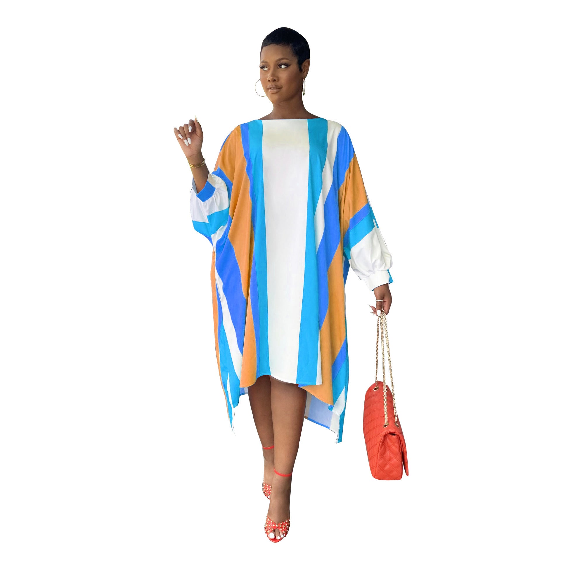 Casual Loose Striped Printed Dress