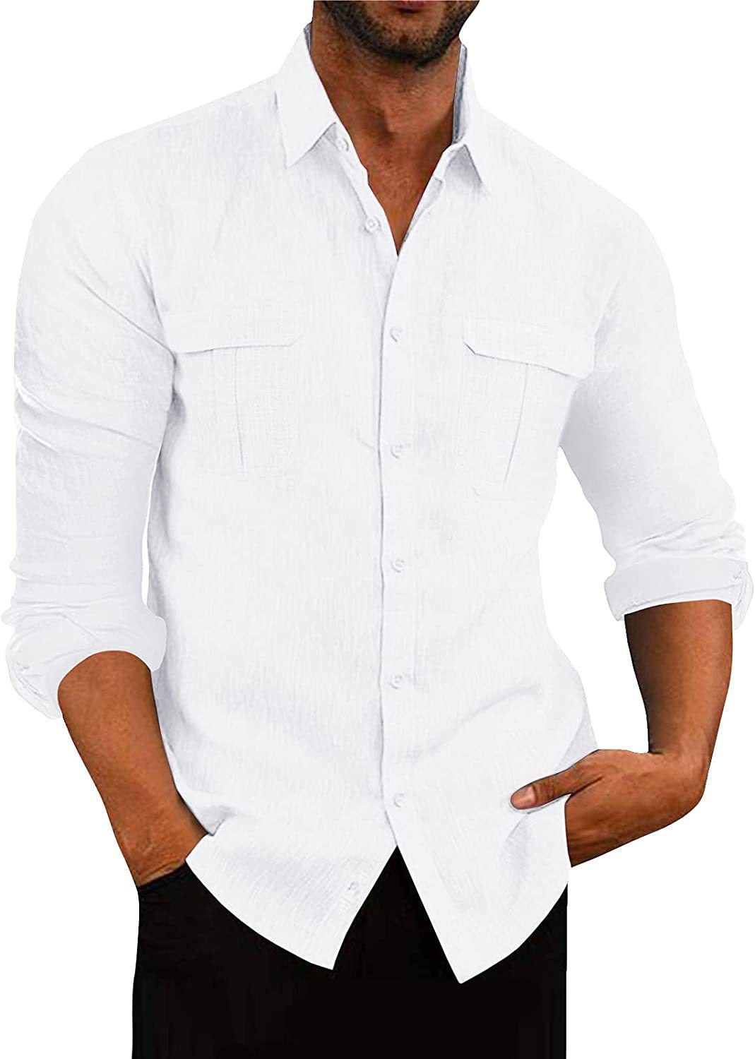 Double Pocket Cotton Linen Shirt