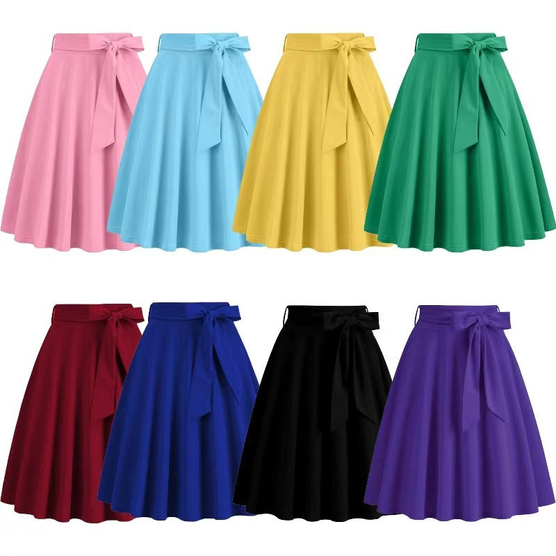 Fashionable Pleated Skirt w/Bow