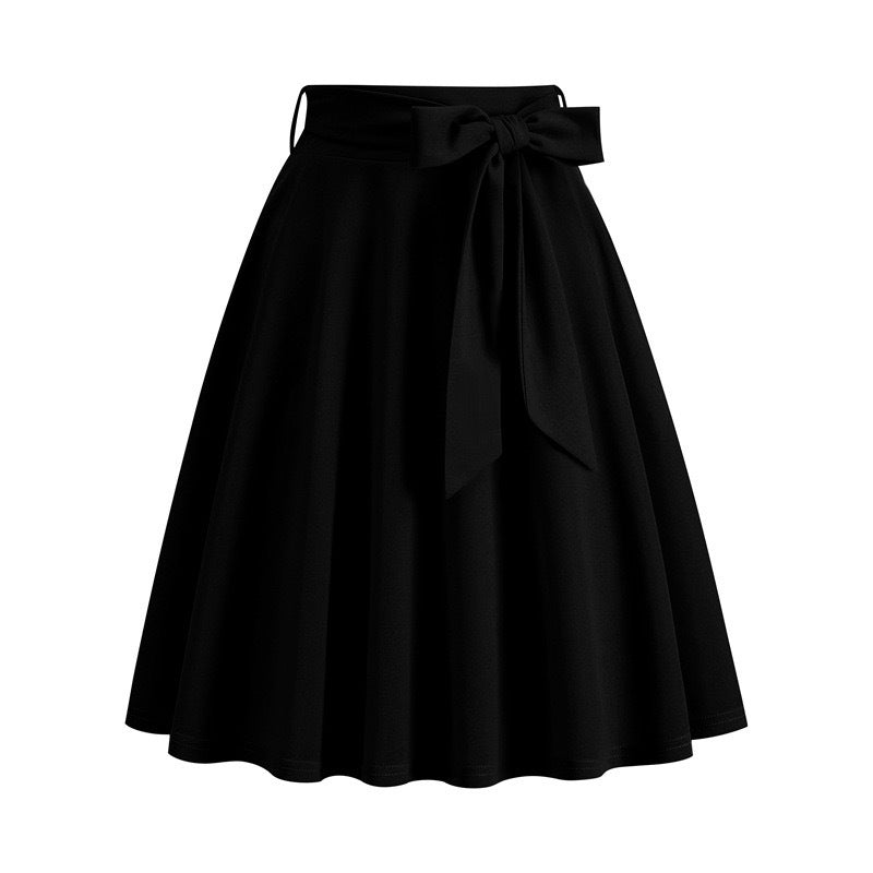 Fashionable Pleated Skirt w/Bow