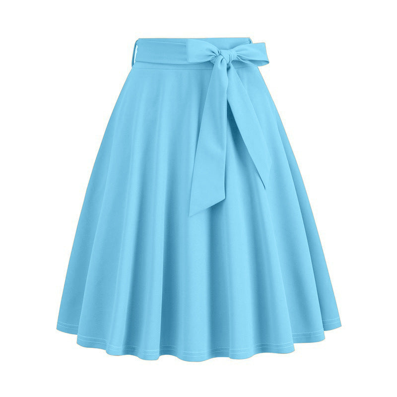 Fashionable Pleated Skirt w/Bow