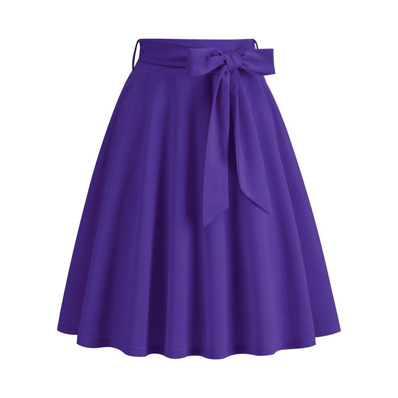 Fashionable Pleated Skirt w/Bow