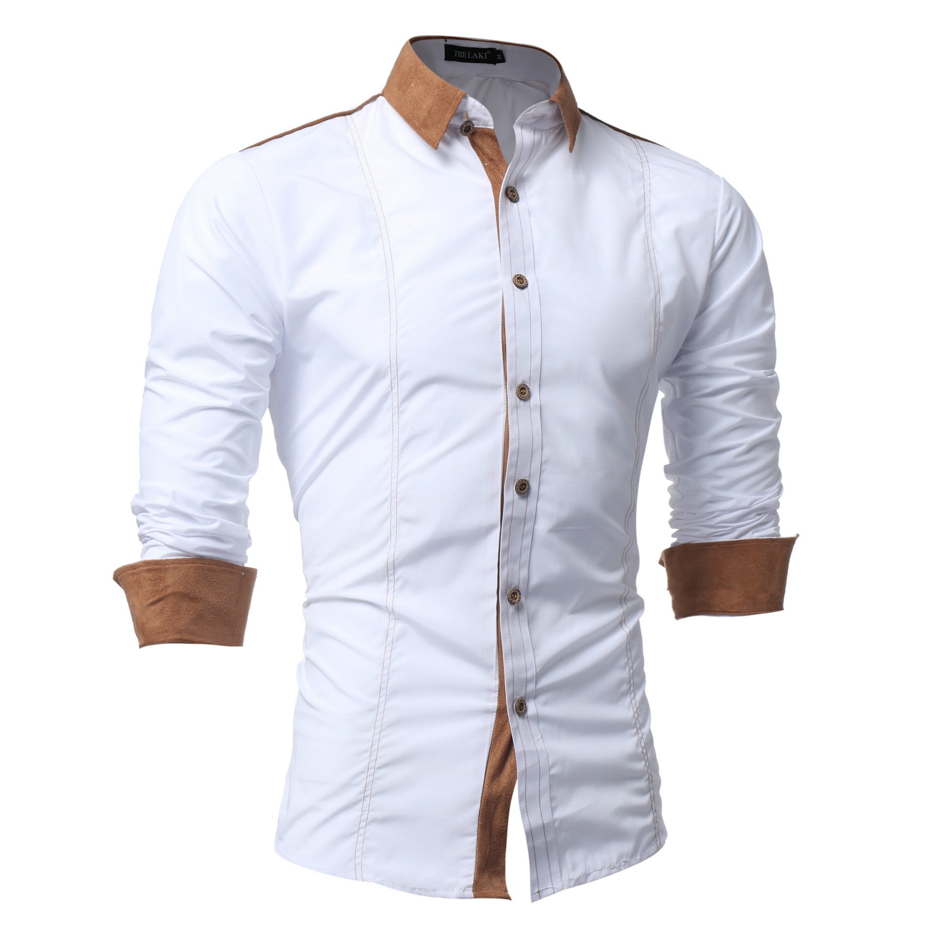 Long-sleeved Featuring Deerskin Collar Shirts