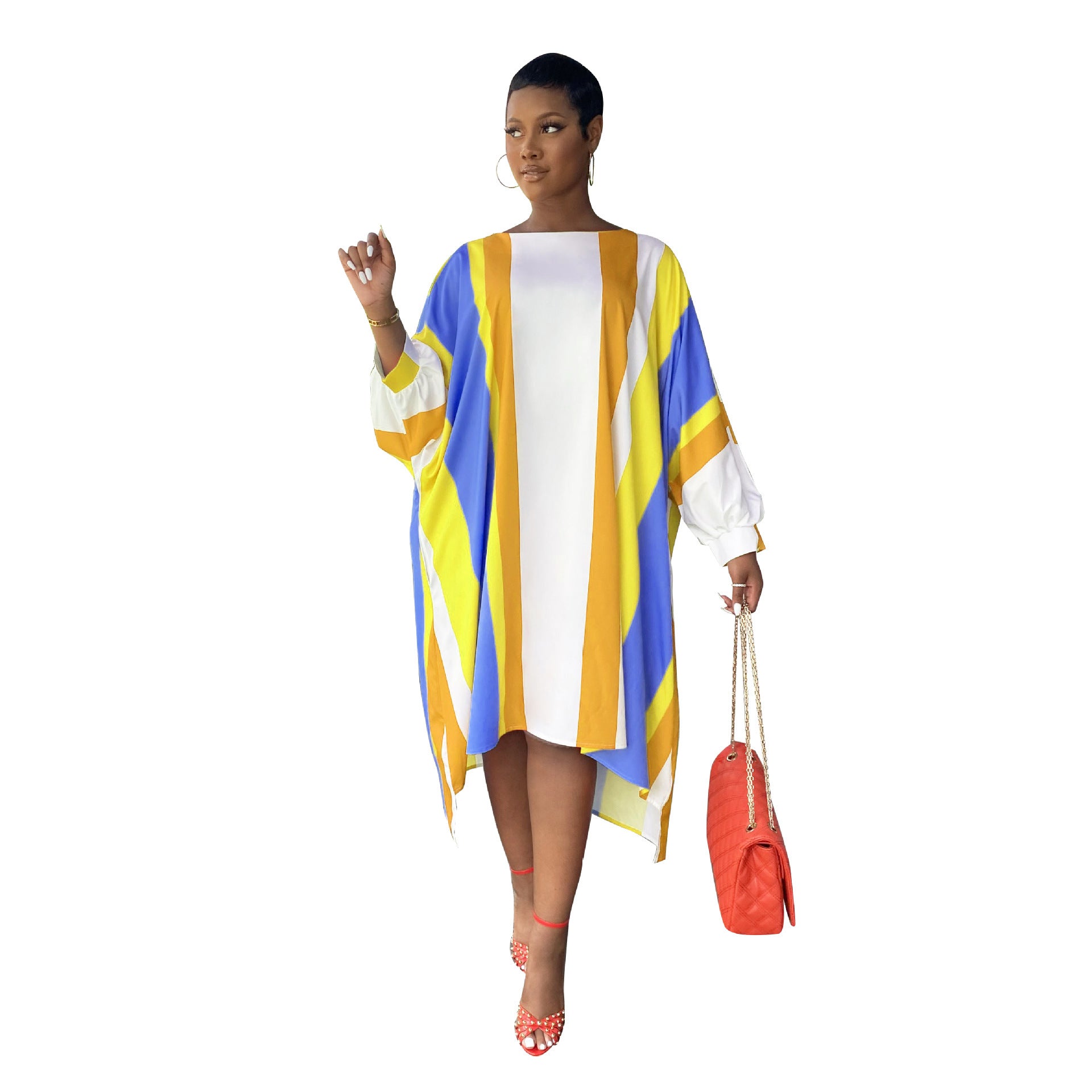 Casual Loose Striped Printed Dress