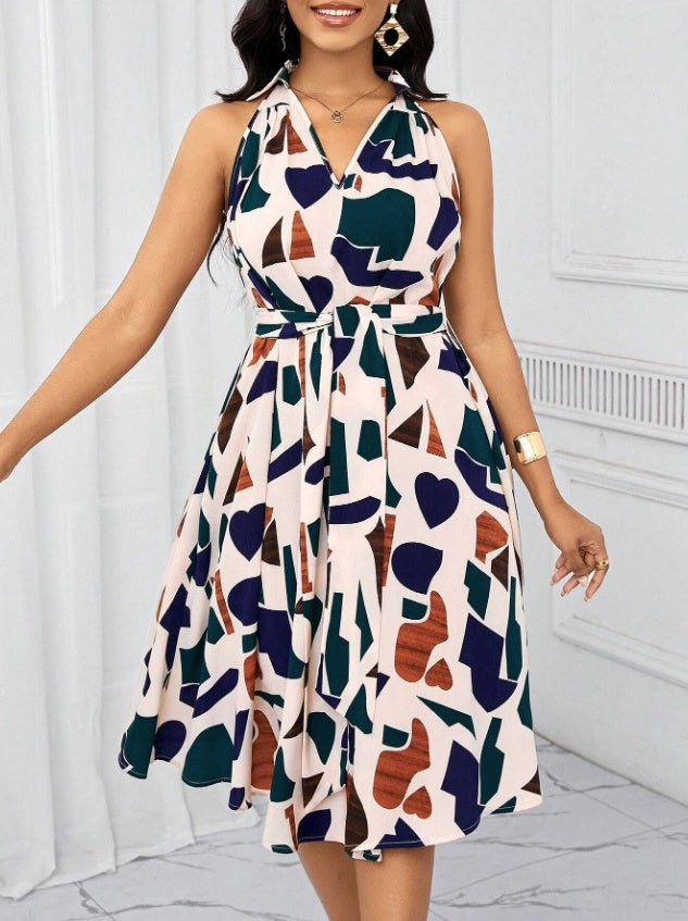 Beautifully Casual Design Printed Dress