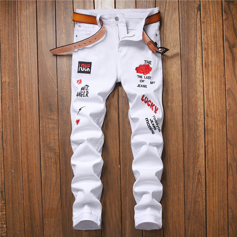 Broken Hole Elasticity Denim Jeans