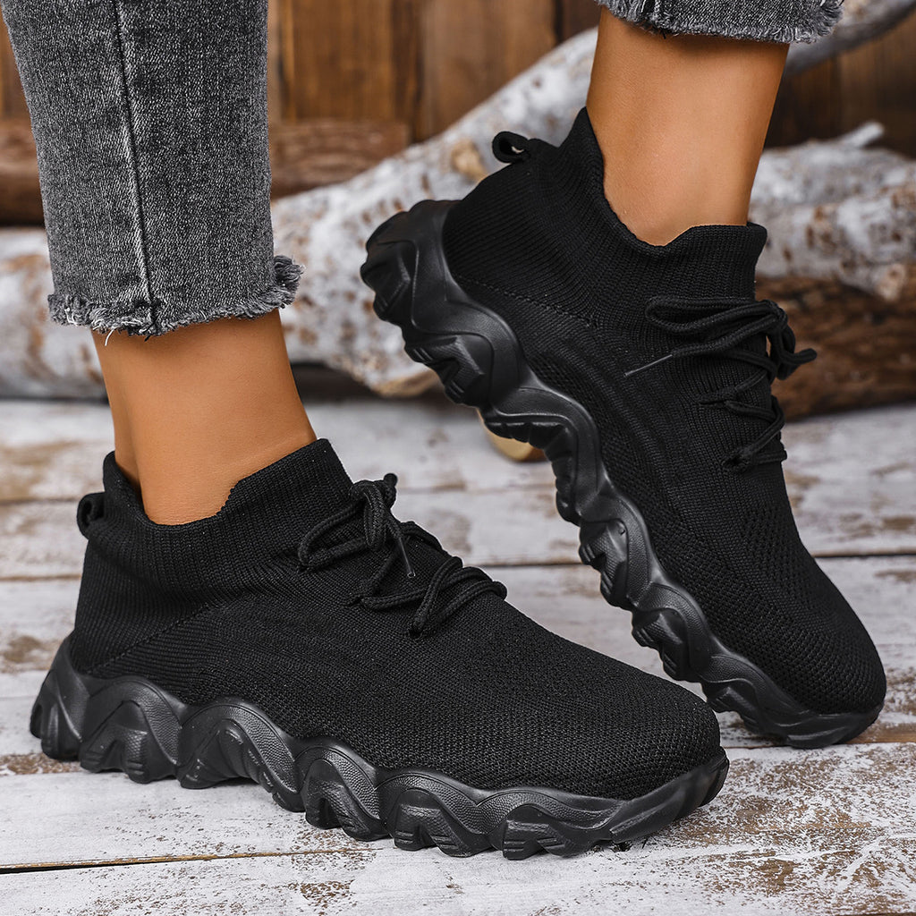 Lace-up Sneakers Lightweight Breathable Mesh Casual Slip-ons