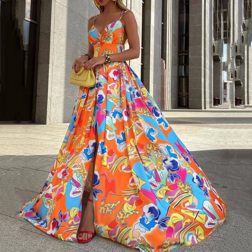 Chiffon Printed Bohemian Dress