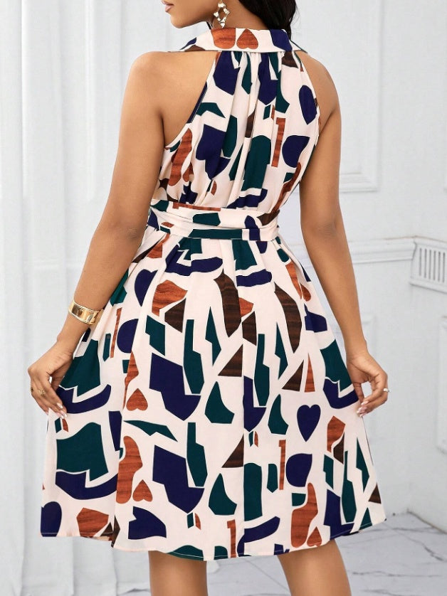 Beautifully Casual Design Printed Dress