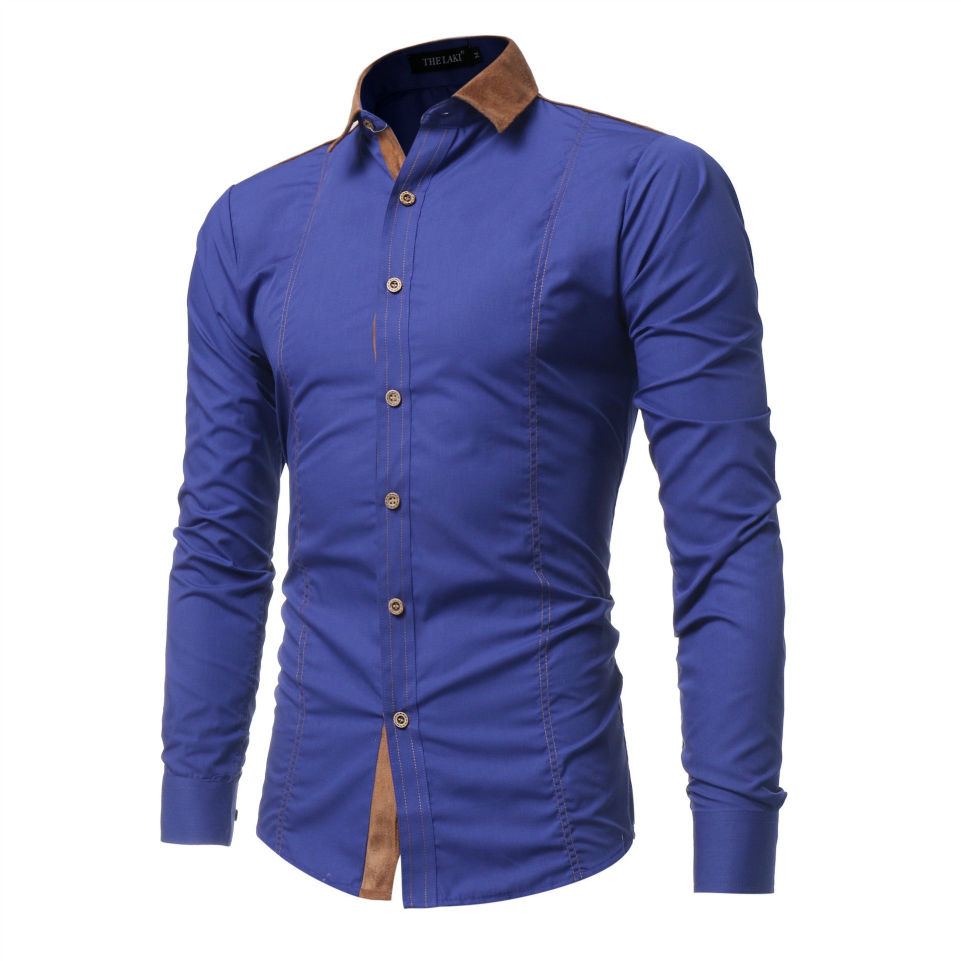 Long-sleeved Featuring Deerskin Collar Shirts