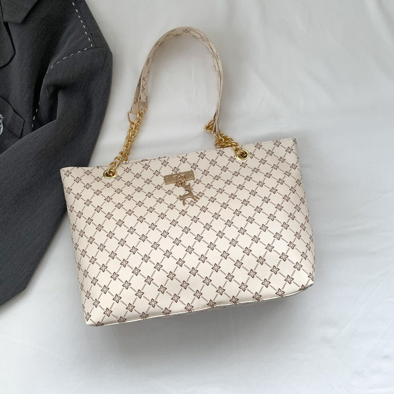 Retro Commuter Texture Chain Shoulder Bag