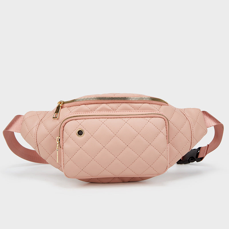 Embroidered Casual Rhombus Pu Pocket Crossbody Bag