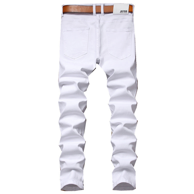 Broken Hole Elasticity Denim Jeans