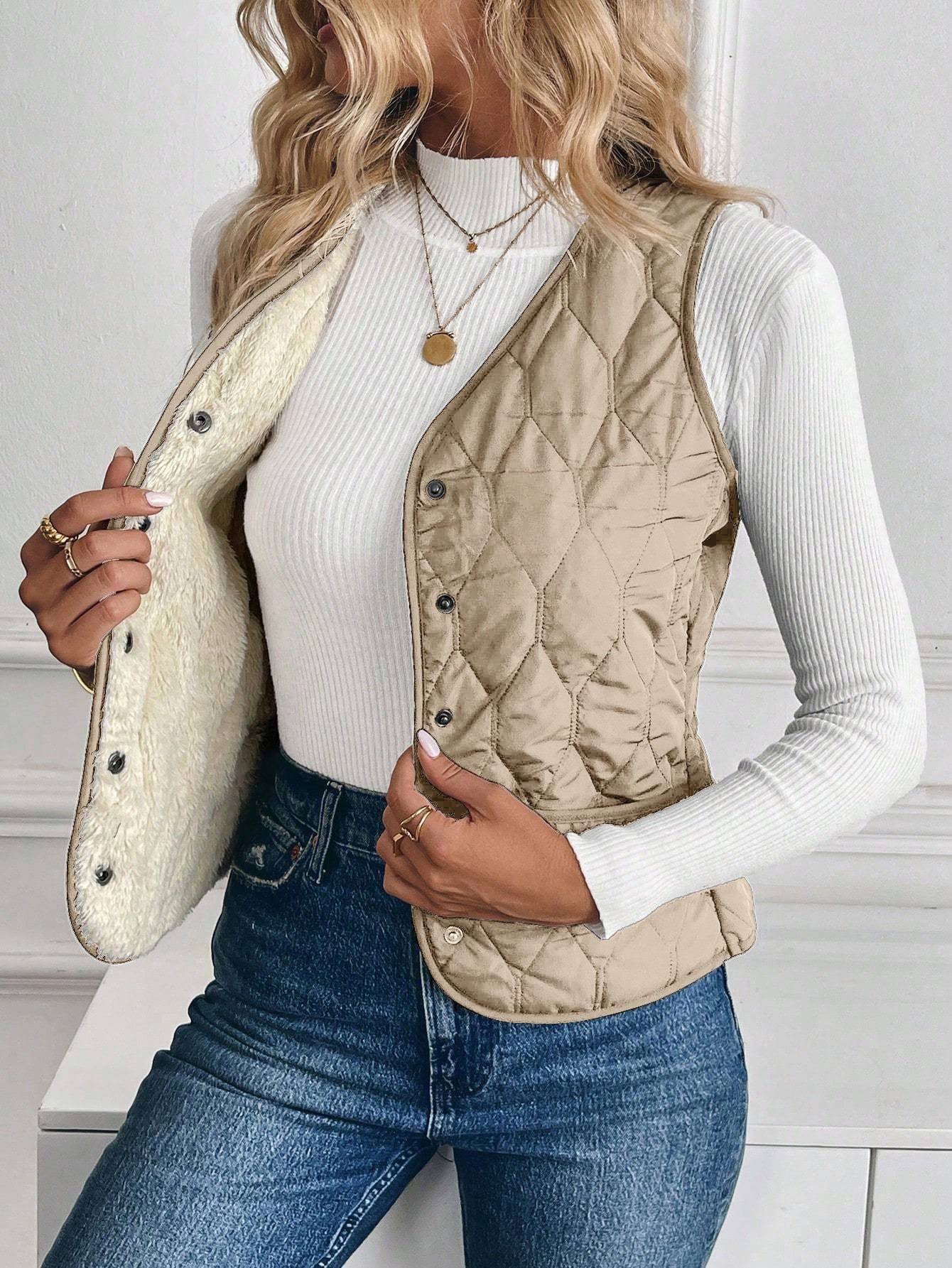 Plush Lining Padded Vest