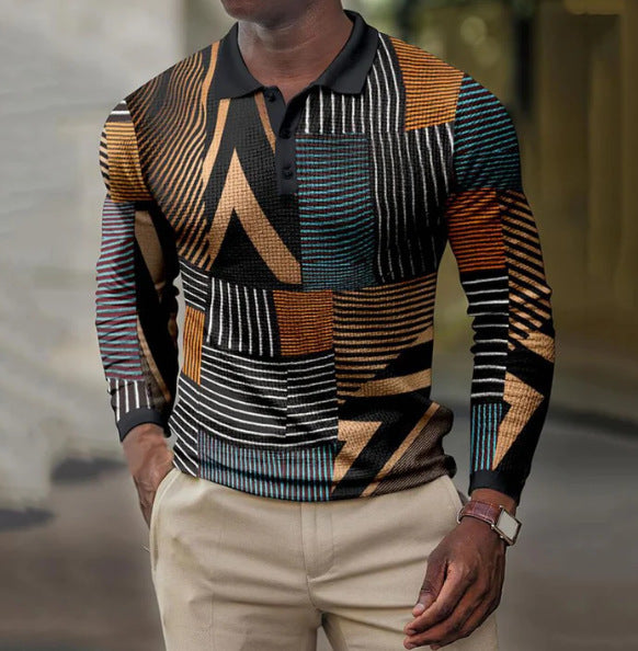 3D Printing Casual Retro Long Sleeve Top