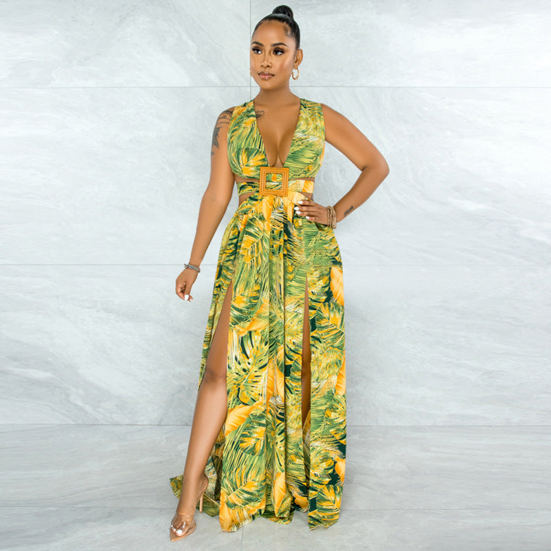 Printed Sexy Sling Dress
