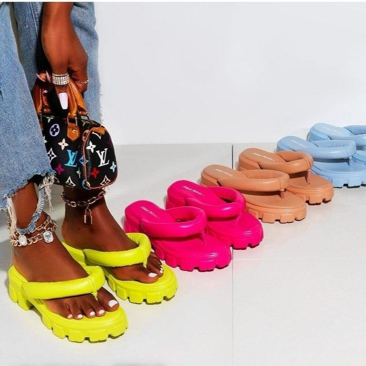 Platform Heightened Flip Flops