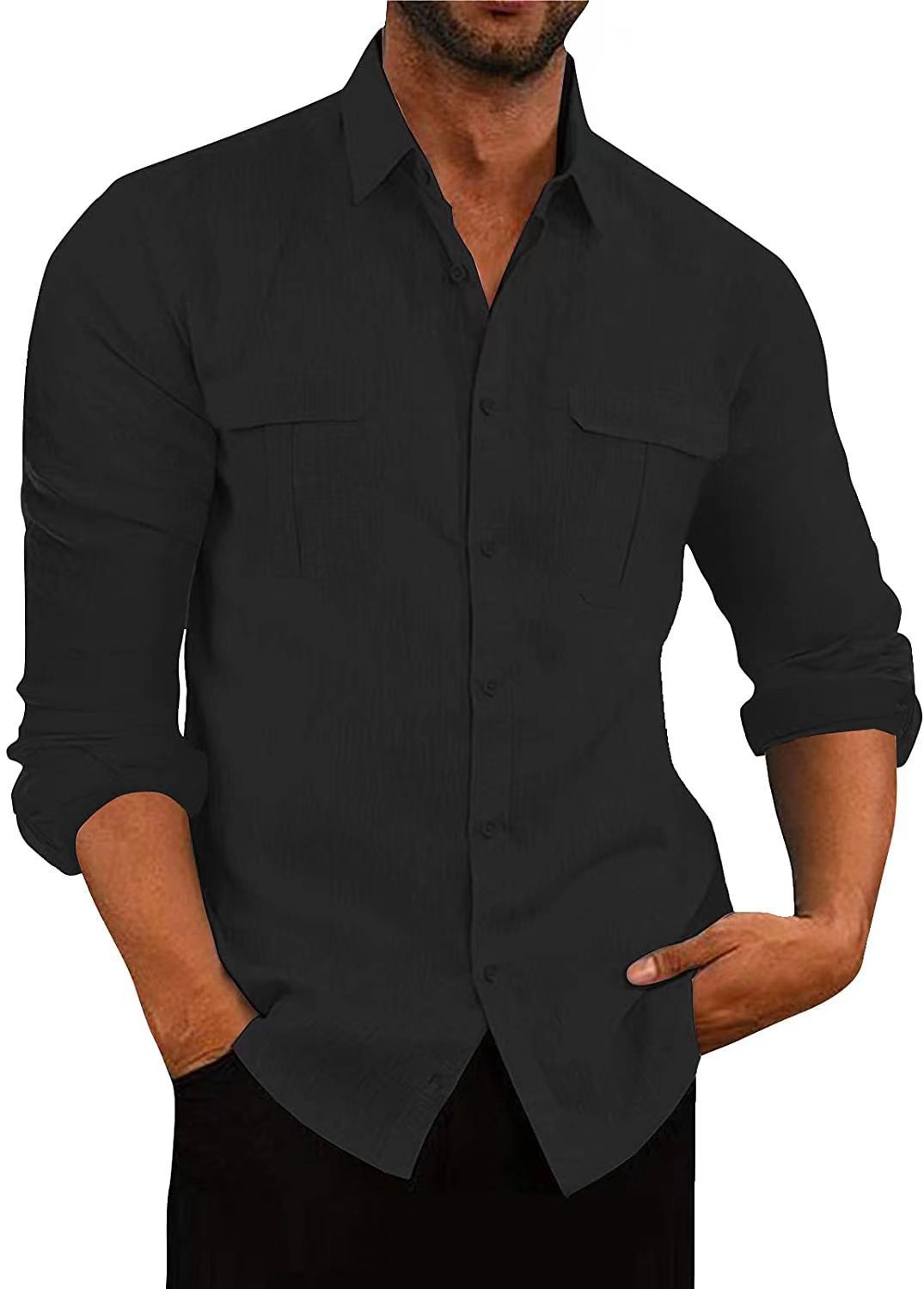 Double Pocket Cotton Linen Shirt