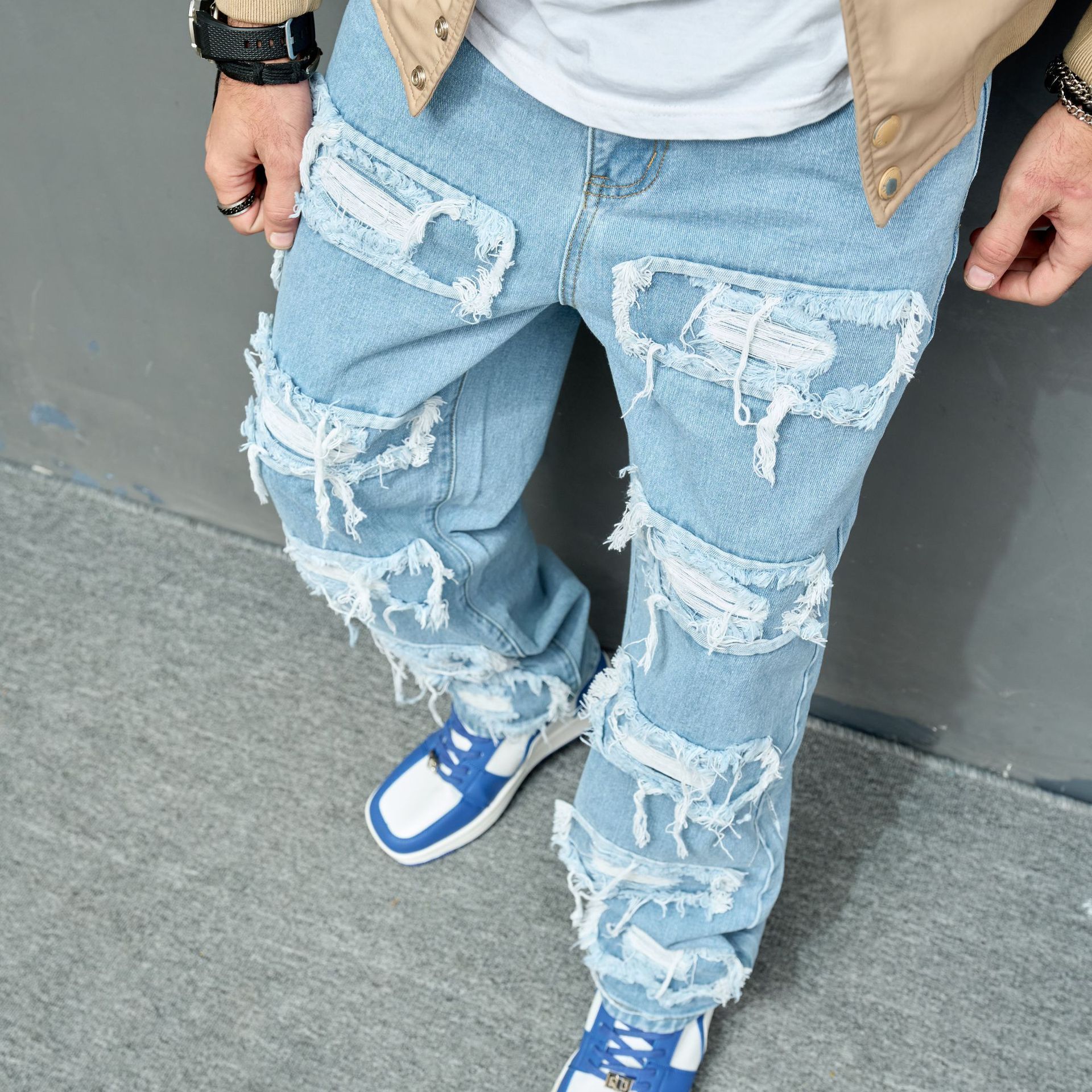 Worn Stretch Slim Fit Denim