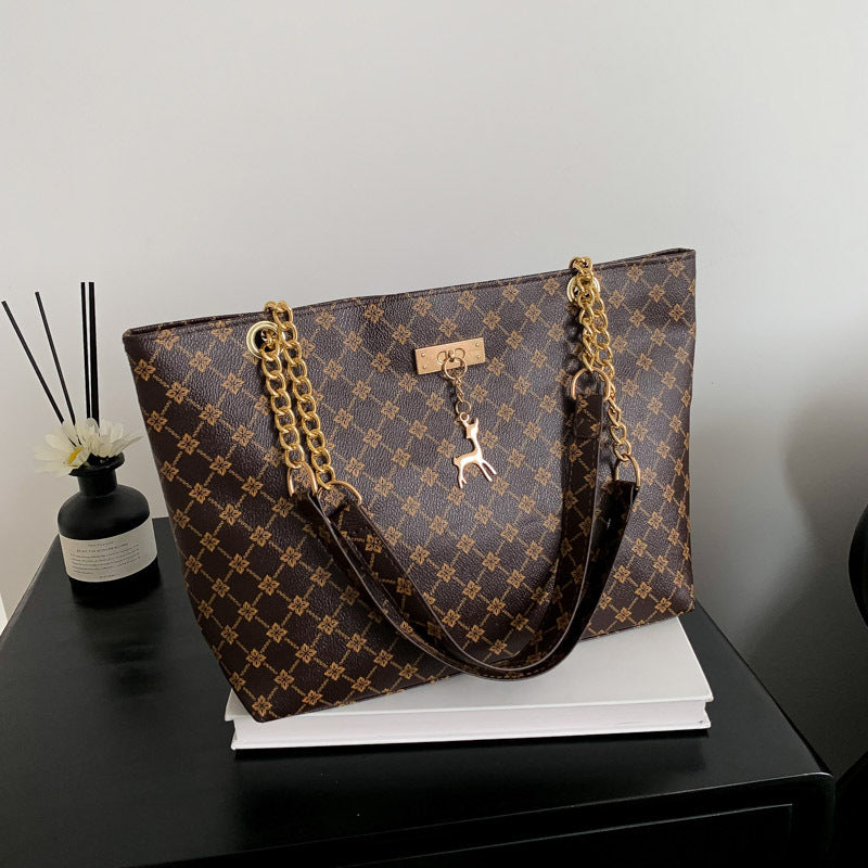 Retro Commuter Texture Chain Shoulder Bag