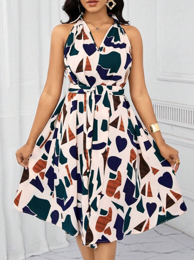 Beautifully Casual Design Printed Dress
