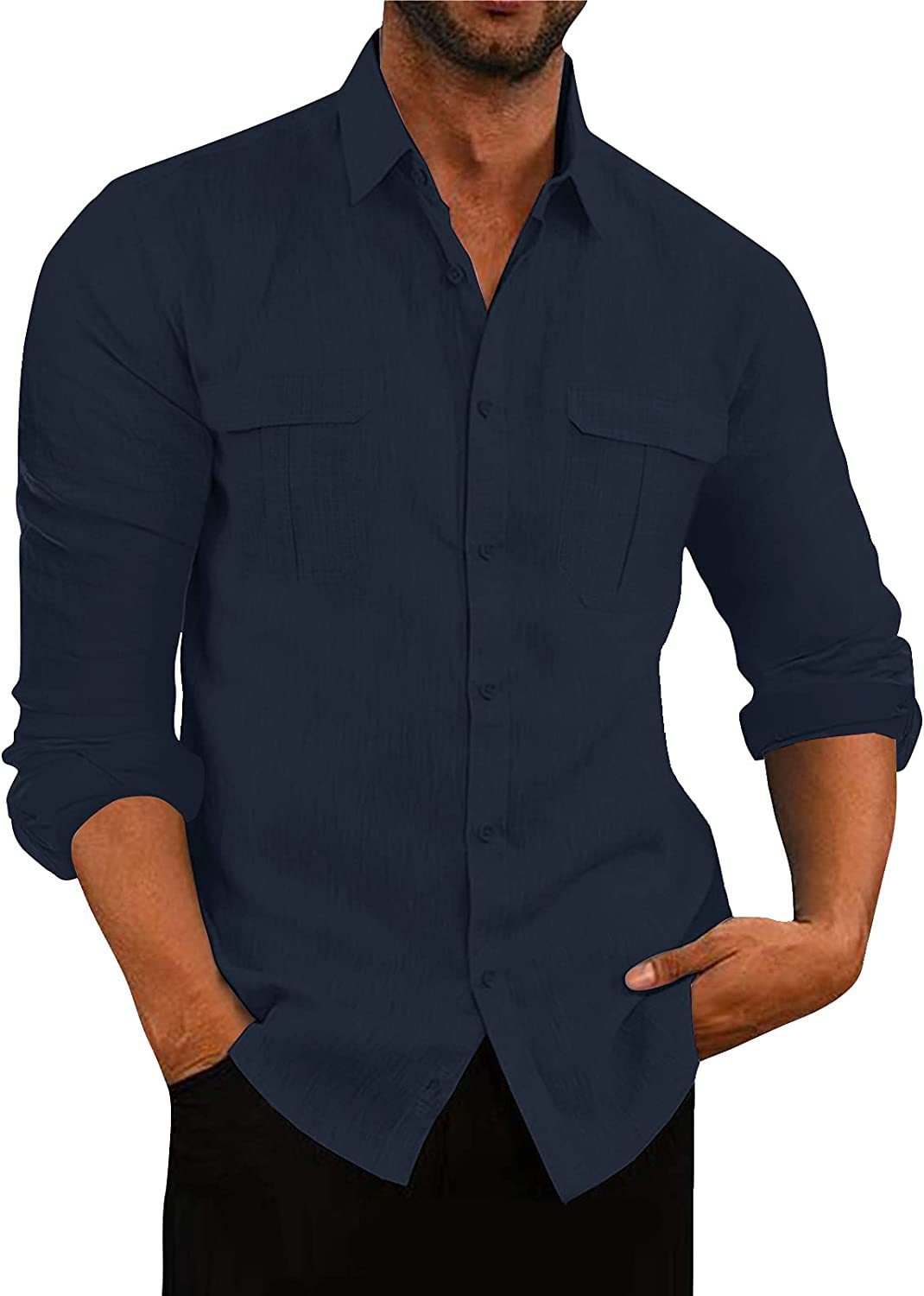 Double Pocket Cotton Linen Shirt