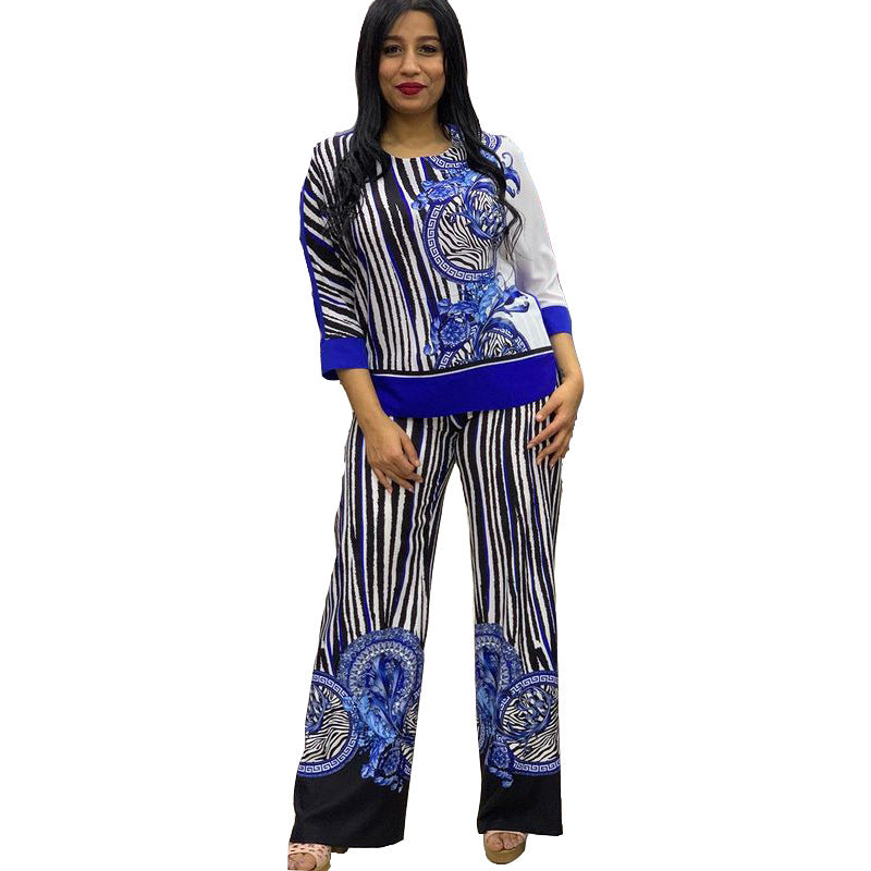 Elegant Flower Two Piece Pant Set